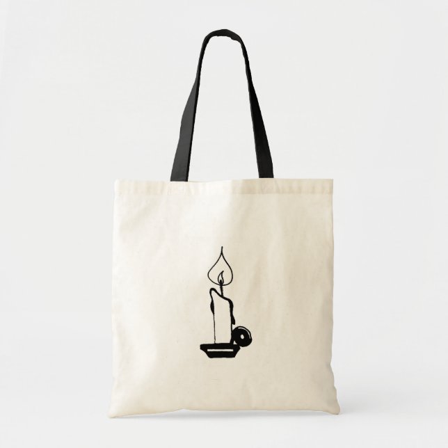 Lit Candle Tote Bag (Front)