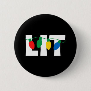 Lit Christmas 2 Inch Round Button