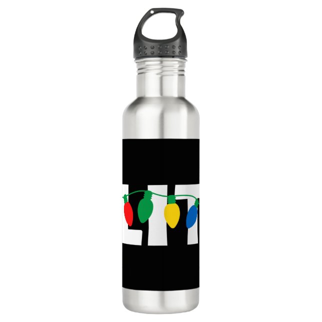 Lit Christmas 710 Ml Water Bottle (Front)
