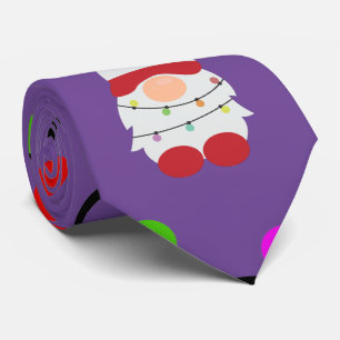 Lit Christmas Gnome  Tie