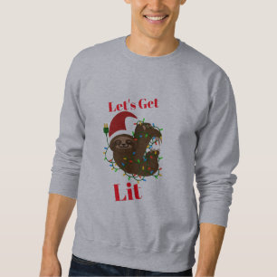 Lit Christmas Sloth Sweatshirt