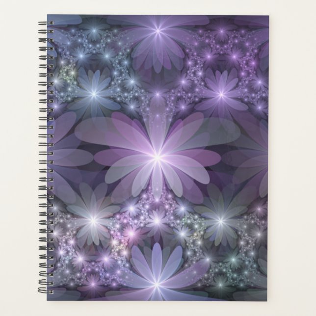 Lit de fleurs Art Fractal Abstrait tendance brilla (Devant)