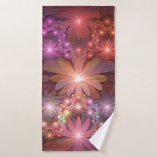 Lit De Fleurs Coloré Brillant Art Fractal Abstrait
