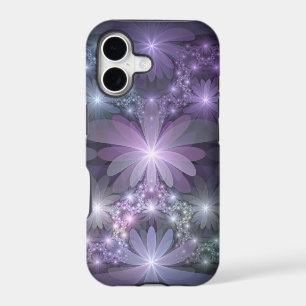 Lit de fleurs tendance brillant art fractal abstra