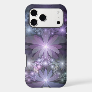 Lit de fleurs tendance brillant art fractal abstra