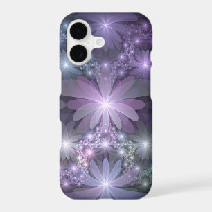Lit de fleurs tendance brillant art fractal abstra