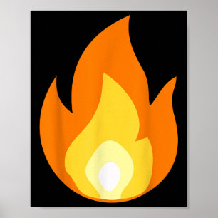 Lit Fire Flame Hot Burning Beach Poster