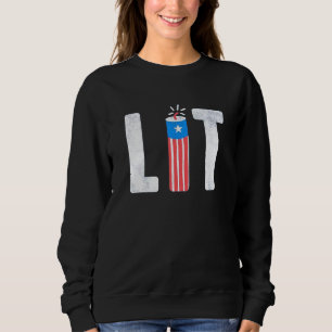 Lit Firework 4th Of July Sweatshirt