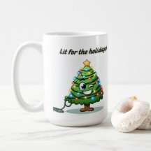 “Lit for the Holidays” Mug – Christmas Pun Gift
