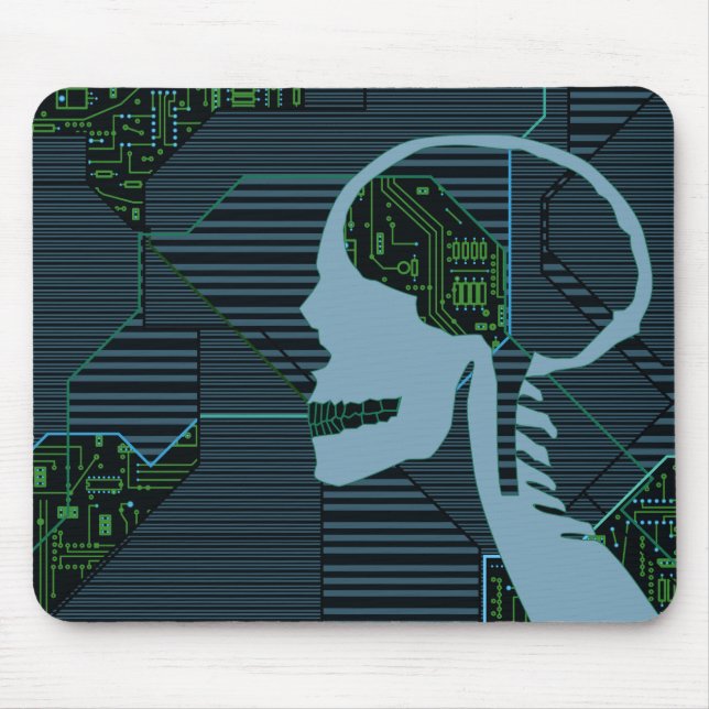 lit logicskull mouse pad (Front)