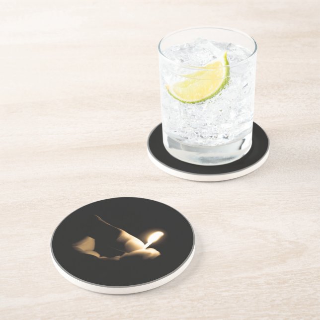Lit Match Coaster (Side)