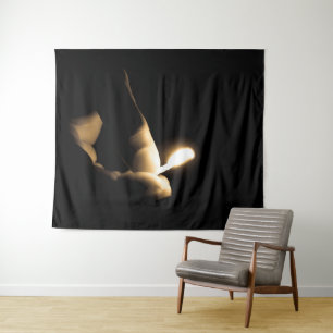 Lit Match Tapestry