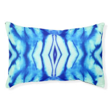 Lit pour animaux à motif tie-dye indigo