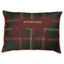 Chien de silhouette de coyote tartan feuille d'éra