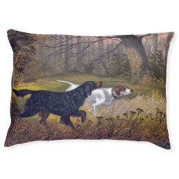 Lit Pour Animaux Chiens de chasse vintage peinture d'automne Chien