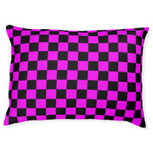 Noir + Pink Check À damiers Motif de tableau de bo