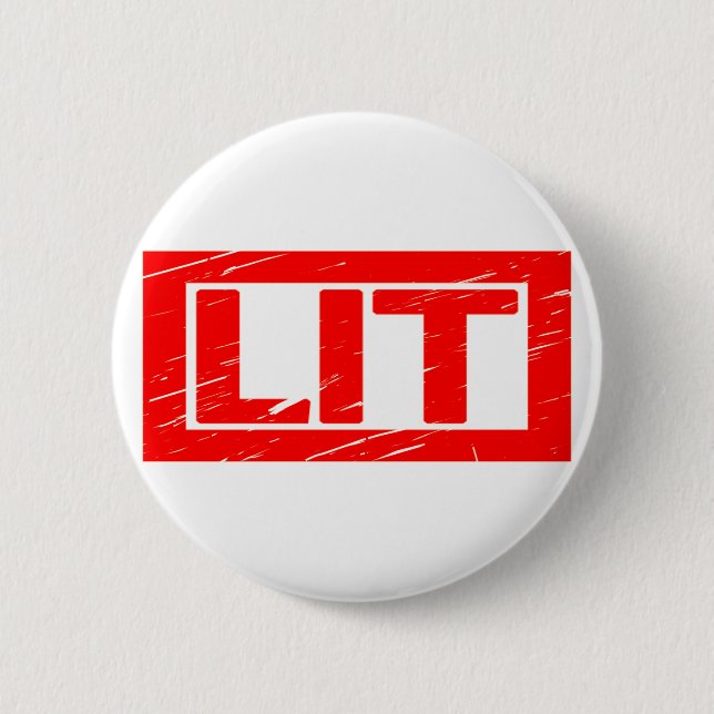 Lit Stamp 2 Inch Round Button (Front)
