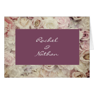 Lit vintage Rose Mariage Merci Note