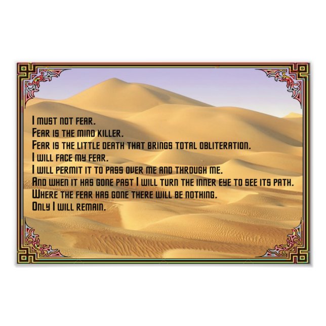 Litany Against Fear Photo Print (Front)