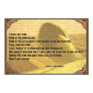 Litany Against Fear Shai Hulud and Fremen Text Photo Print