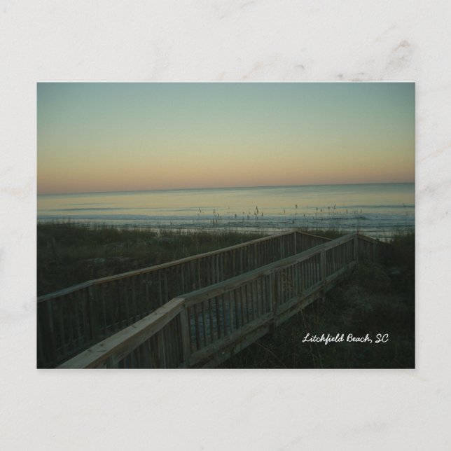 Litchfield Beach, South Carolina- Sunset Postcard (Front)