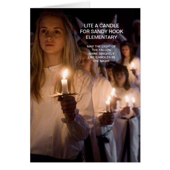 LITE A CANDLE FOR SANDY HOOK ELEMENTARY (Front)