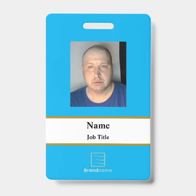 Lite Blue Employee ID Badge (Front)