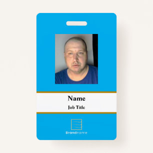 Lite Blue Employee ID Badge