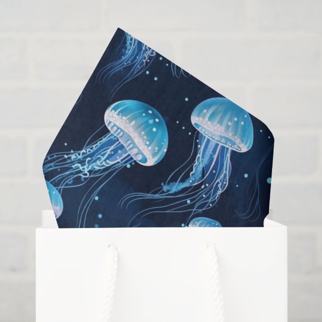 Lite Blue Jellyfish  Tissue Paper (Gift Bag)