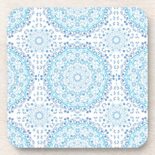 Lite blue mandala coaster
