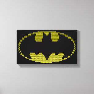 Lite-Brite Bat Emblem Canvas Print