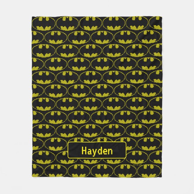 Lite-Brite Bat Emblem Fleece Blanket (Front)