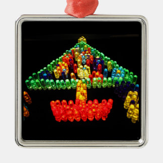 Lite Brite Christmas Tree Metal Ornament