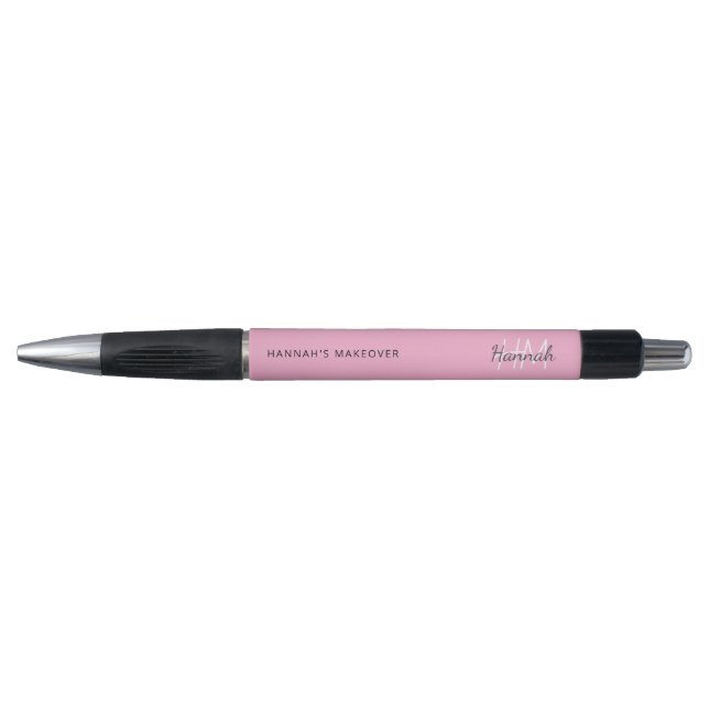 Lite Pink Glitter Beauty Salon Pen (Front)