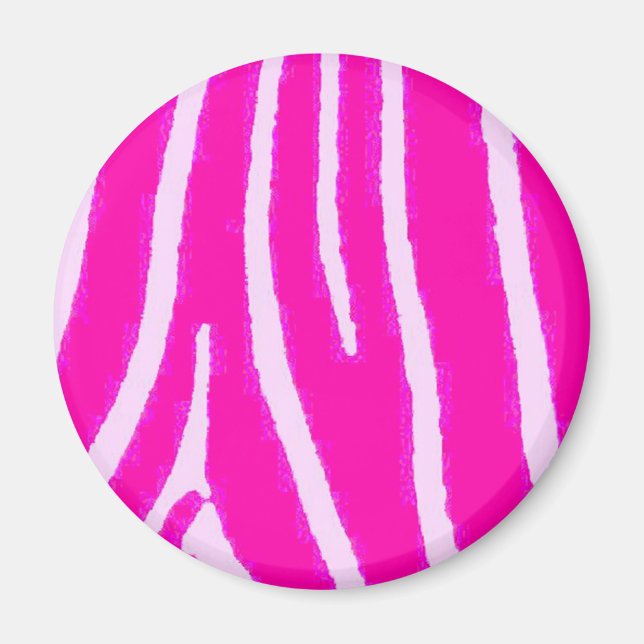 Lite Pink Zebra Magnet (Front)