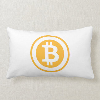 Litecoin and Bitcoin pillow. Lumbar Pillow