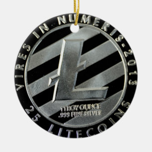 litecoin Coins Ceramic Ornament