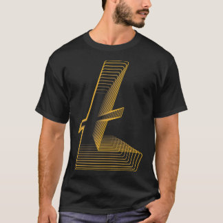 Litecoin crypto gold modern typography art gift T-Shirt