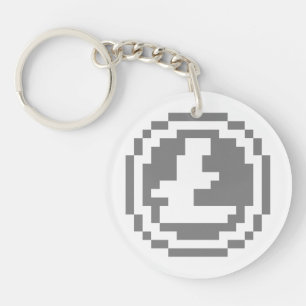 Litecoin LTC 8-Bit Logo   Keychain