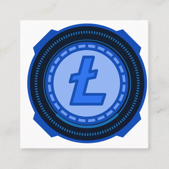 litecoin square business card (Front)