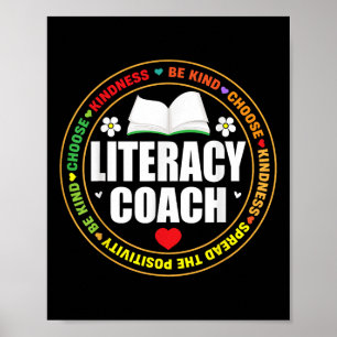 Literacy Coach Men Women Reading Specialist Teache Poster