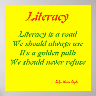 Literacy message poster