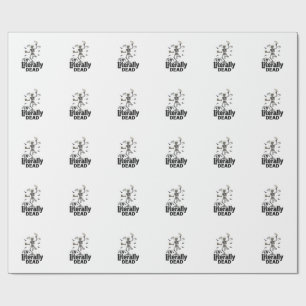 Literally Dead Vintage Skeleton Humour Shirt Desig Wrapping Paper