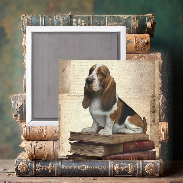 Literary Basset Hound Magnet (Creator Uploaded)