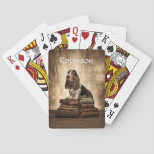 Literary Basset Hound Playing Cards