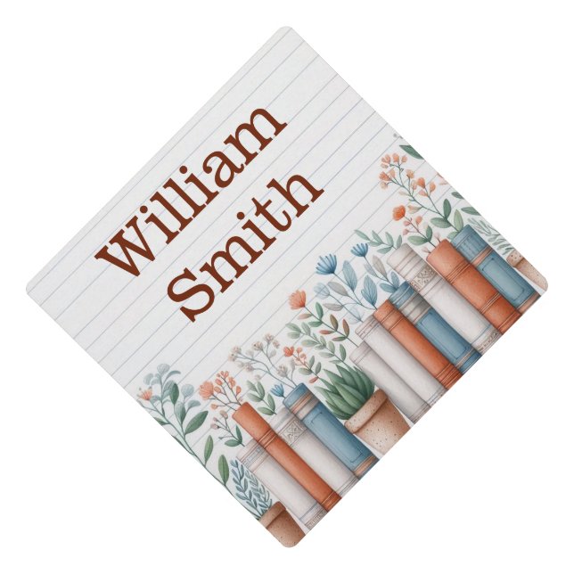 Literary Bloom Tassel Topper (Front)