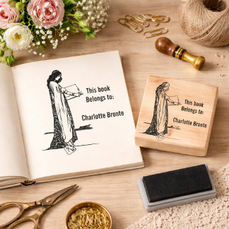 Literary Bookplate Stamp