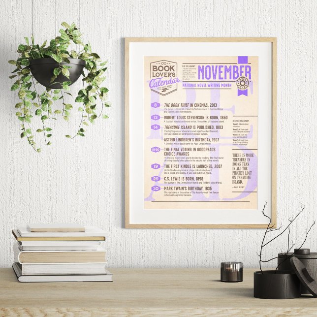 Literary Calendar November Poster (Creator Uploaded)