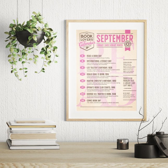 Literary Calendar September Poster (Creator Uploaded)