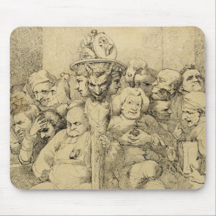 Literary Characters Assembled Around the Medallion Mouse Pad